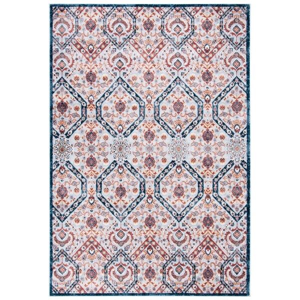 Safavieh 8 x 10 ft. Rectangle Lagoon Transitional Rug, Brown & Navy LGN238U-8 - main